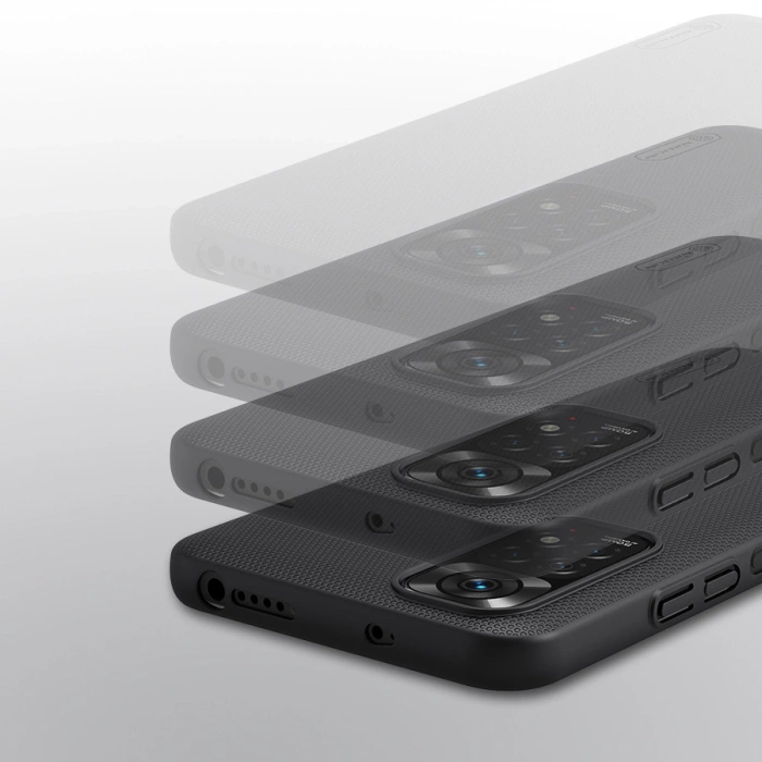 Nillkin Super Frosted Shield wytrzymałe etui pokrowiec Xiaomi Redmi Note 11T 5G / Note 11S 5G / Note 11 5G (China) / Poco M4 Pro 5G czarny