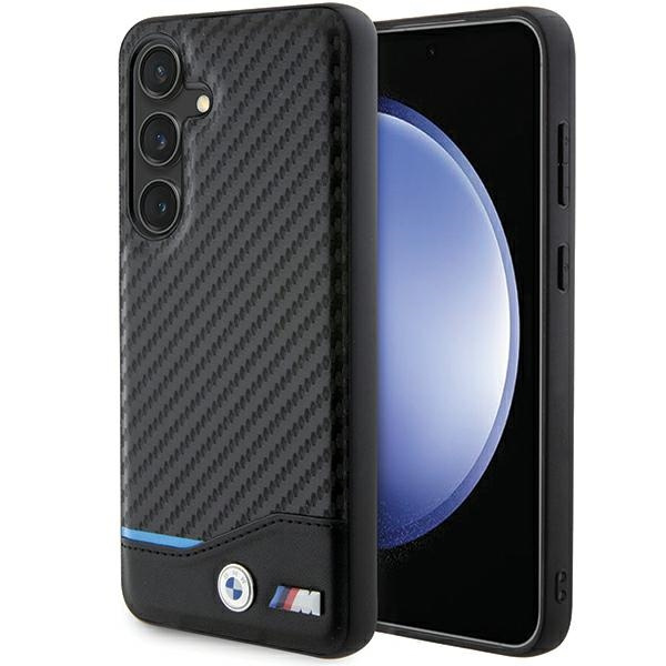 Funda BMW BMHCS24S22NBCK S24 S921 negro/negro Cuero Carbono Case