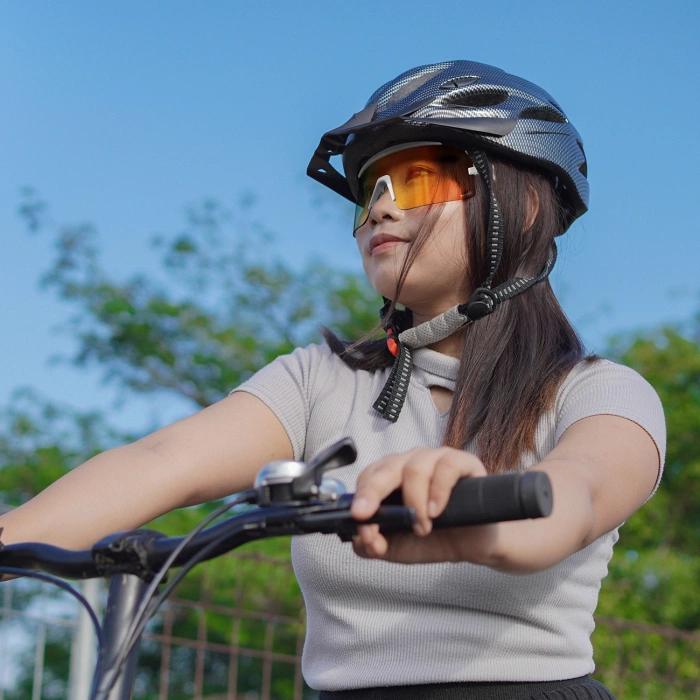 Rockbros Polarized Cycling Glasses with UV Protection and Corrective Insert - White