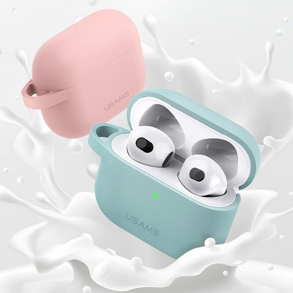 Pouzdro USAMS Apple AirPods 3 Ochranný silikonový růžový Case