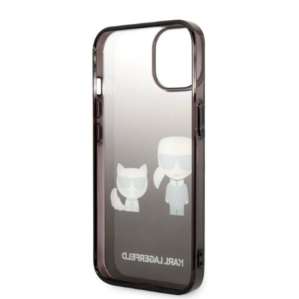 Karl Lagerfeld KLHCP14MTGKCK iPhone 14 Plus 6,7" hartcase schwarz/schwarz Gradient Ikonik Karl & Choupette