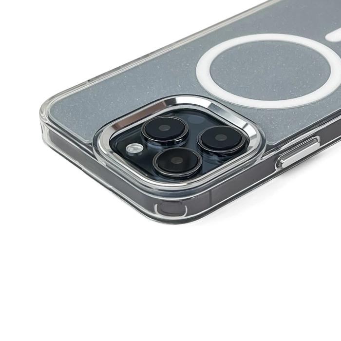 Glitter Case MagSafe für iPhone 16 Pro Max – weiß mit Glitzer