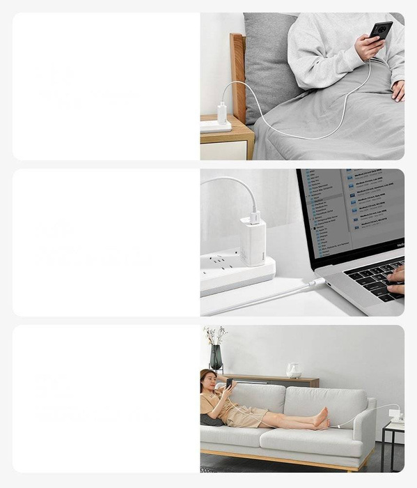 Câble Baseus Superior USB - USB TypeC 66 W 6A 2 m Blanc (CATYS-A02)