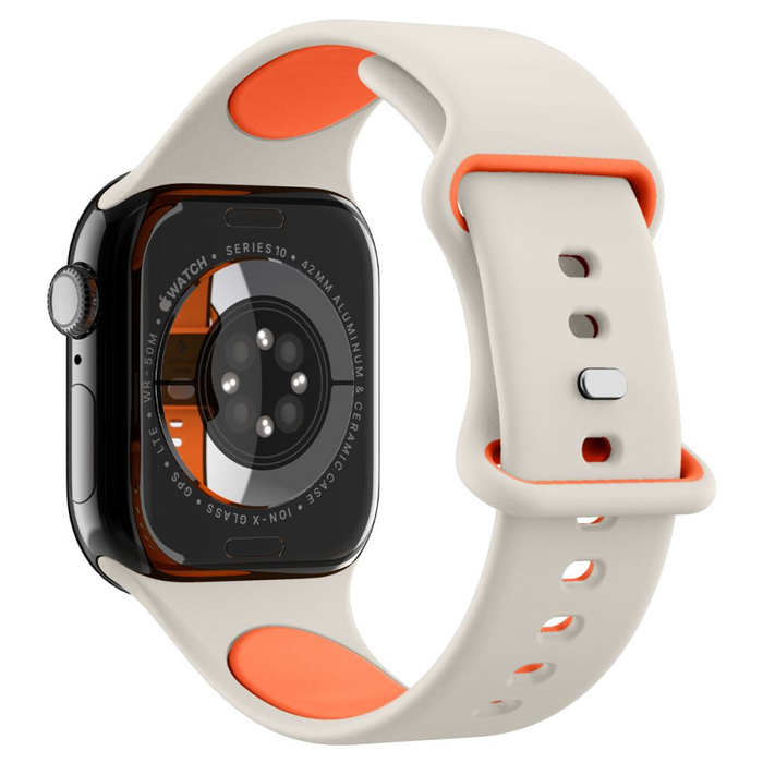 PASEK SPIGEN APPLE WATCH 6 / 7 / 8 / 9 / 10 / SE (40 / 41 / 42 MM) NANO POP ORANGE BEIGE