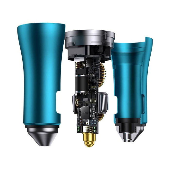 Baseus Golden Contactor Pro nabíječka auto 2x USB-C 40W modrá (CGJP000003)