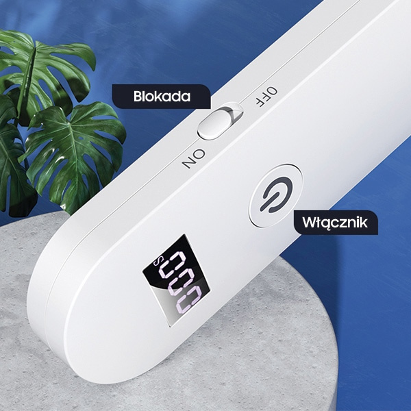 Lampada disinfettante USAMS Mini UV-C palmare bianco