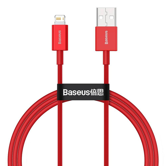 Baseus Superior USB - Lightning fast charging data cable 2,4 A 1 m red (CALYS-A09)