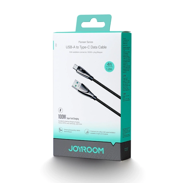 Joyroom Pioneer Series SA31-AC6 Cable USB-A / USB-C 100W 1,2m - negro