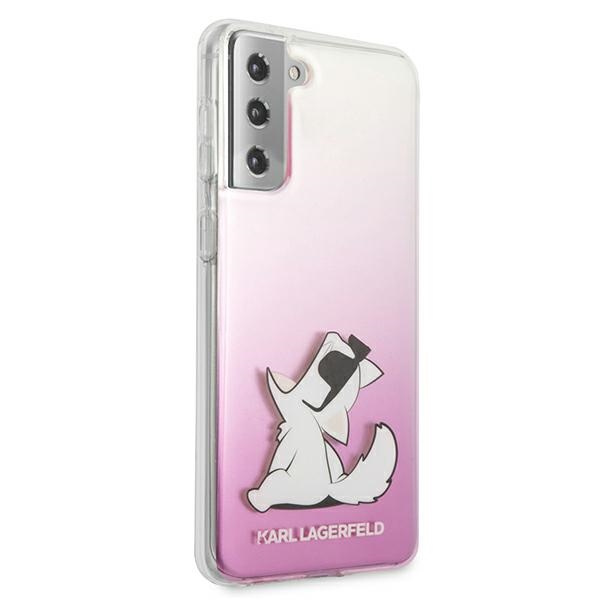 KARL LAGERFELD Samsung Galaxy S21 Plus Choupette Fun KLHCS21MCFNRCPI Rosa HardHülle