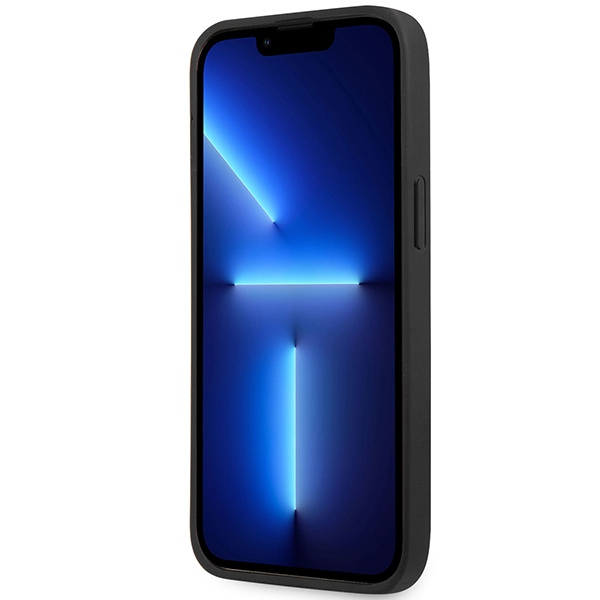 Funda BMW BMHCP13LREELK iPhone 13 Pro / 13 6.1" negro/negro durocase Cuero Repujado