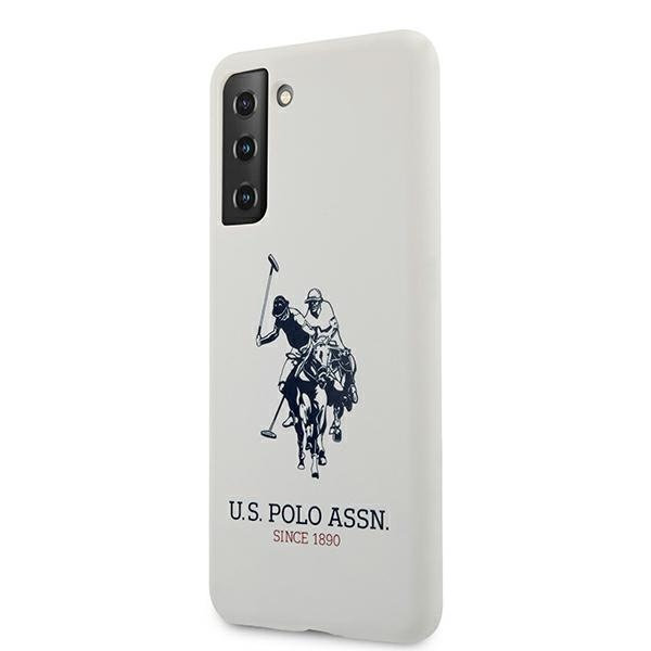  US POLO Samsung Galaxy S21 Silicone Logo USHCS21SSLHRWH Funda blanca
