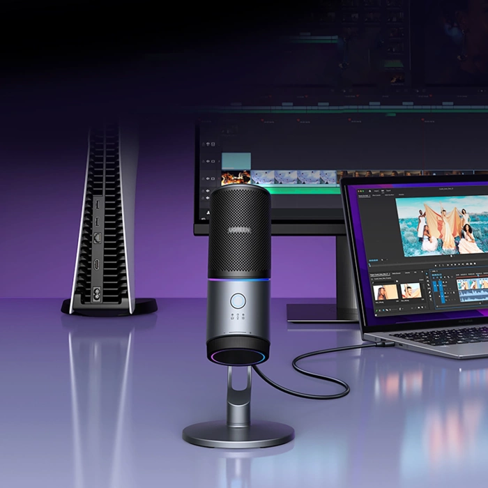 Ugreen CM769 Desktop Microphone with USB-A, RGB LED - Silver