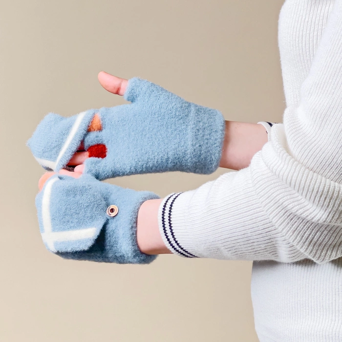 Gants téléphoniques hiver femme/enfant - bleu