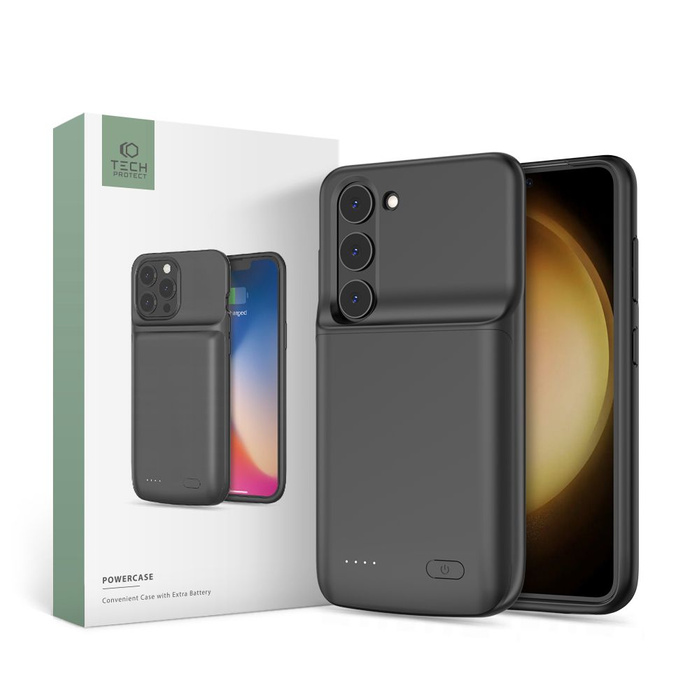 Puzdro TECH-PROTECT POWERCase 4700MAH SAMSUNG S23 BLACK