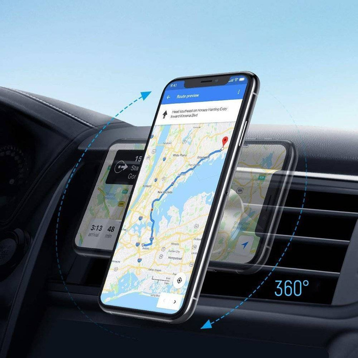 Support magnétique Wozinsky pour calandre de voiture noir (WMH-04)