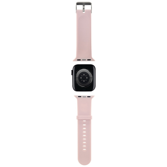 Pasek Karl Lagerfeld Pasek KLAWLSLKCNP Apple Watch 42/44/45/49mm różowy/pink strap 3D Rubber Karl&Choupette Heads