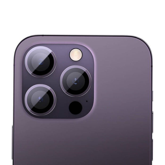 Cámara de cristal templado para iPhone 14 Pro / 14 Pro Max Baseus + kit de montaje