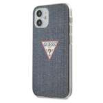 Hülle GUESS Apple iPhone 12 Mini Jeans Kollektion GUHCP12SPCUJULDB Marineblau Hardcase