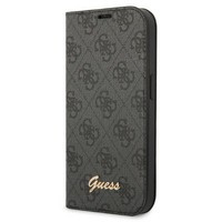 Guess GUBKP14LHG4SHK iPhone 14 Pro 6.1" schwarz/schwarz book 4G Vintage Gold Logo