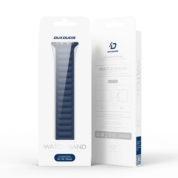 Dux Ducis Strap BL magnetický řemínek pro Apple Watch 42 / 44 / 45 / 49 mm – modrý