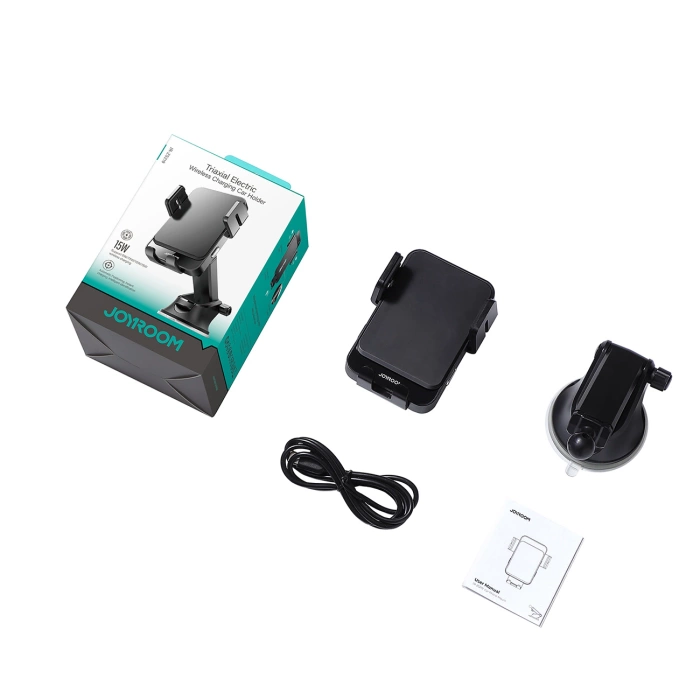 Joyroom JR-ZS219 Elektrohalterung mit 15 W induktivem Ladegerät für Armaturenbrett – Schwarz