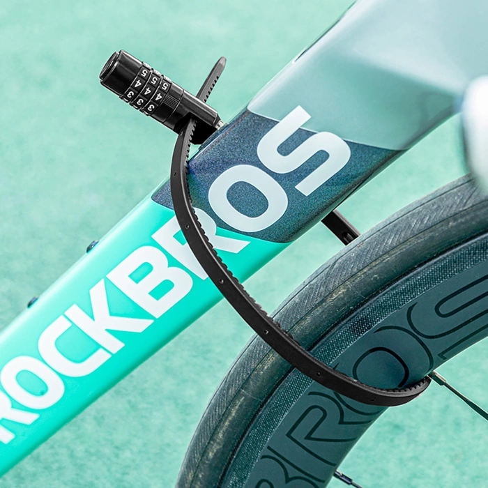 Rockbros 3240001001 bicycle lock for 0.5 m combination - black