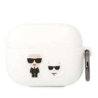Karl Lagerfeld KLACAPSILKCW Kryt AirPods Pro bílý/bílý Silikon Karl &amp; Choupette