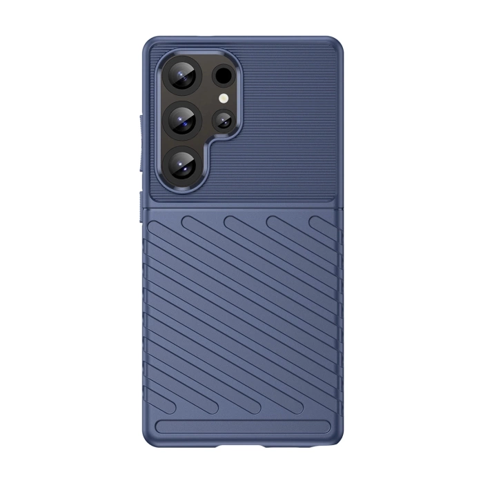 Thunder Case Hülle für Samsung Galaxy S25 Ultra Silikon Panzerhülle - Blau
