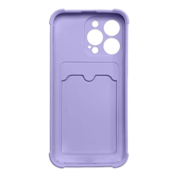 Card Armor Case pouzdro cover for iPhone 12 Pro card wallet silikonový armoured pouzdro Air Bag purple