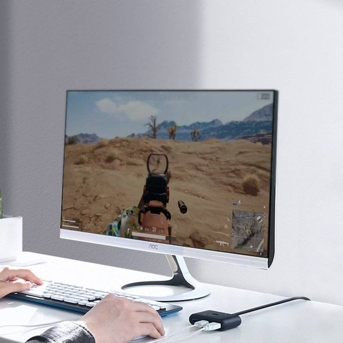 Ugreen rozbočovač HUB 4x USB 3.0 port USB typ C kábel 1m čierny (CR113 40850)