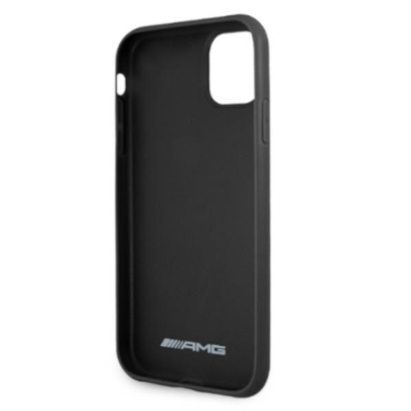 AMG AMHCN61GSEBK iPhone 11 6.1" black/black hardcase Leather Debossed Lines