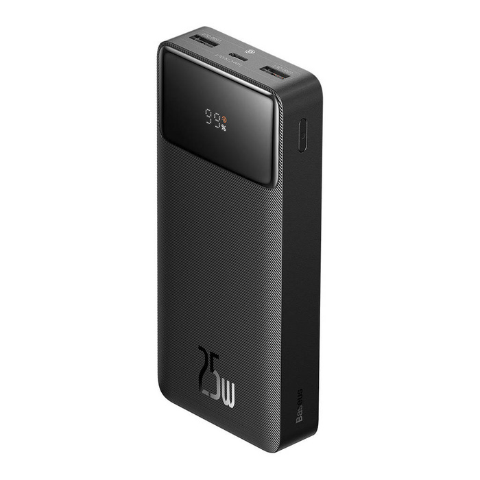 Baseus Bipow Digital Display Fast charge Power bank 20000mAh 25W Black (With Baseus Mini White charging cable Type-C to type-c 60W(20V/3A) 50cm black)