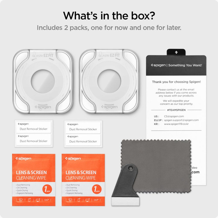 Tempered Glass Spigen Glas.tr "ez-fit" 2-pack Galaxy Watch 6 Classic (43 mm) Clear