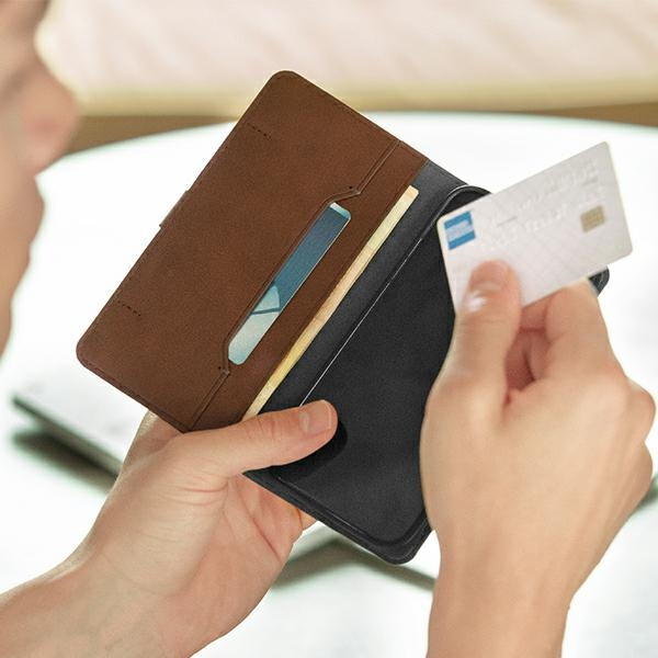 Funda Uniq libro Journa iPhone 12/12 Pro 6.1&quot; gris/gris oscuro