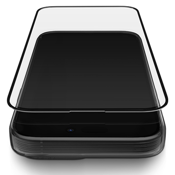 Uniq Optix Matte frosted tempered glass for iPhone 15 / 14 Pro with applicator