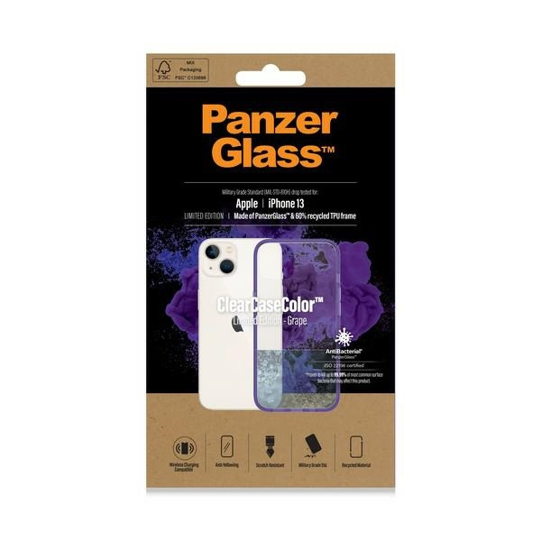 PanzerGlass ClearCase iPhone 13 6.1" Antibacterial Military grade Grape 0332