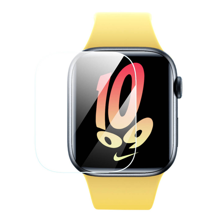 Set di 2 pellicole protettive Baseus NanoCrystal per Apple Watch 7 41 mm + kit di montaggio - trasparente