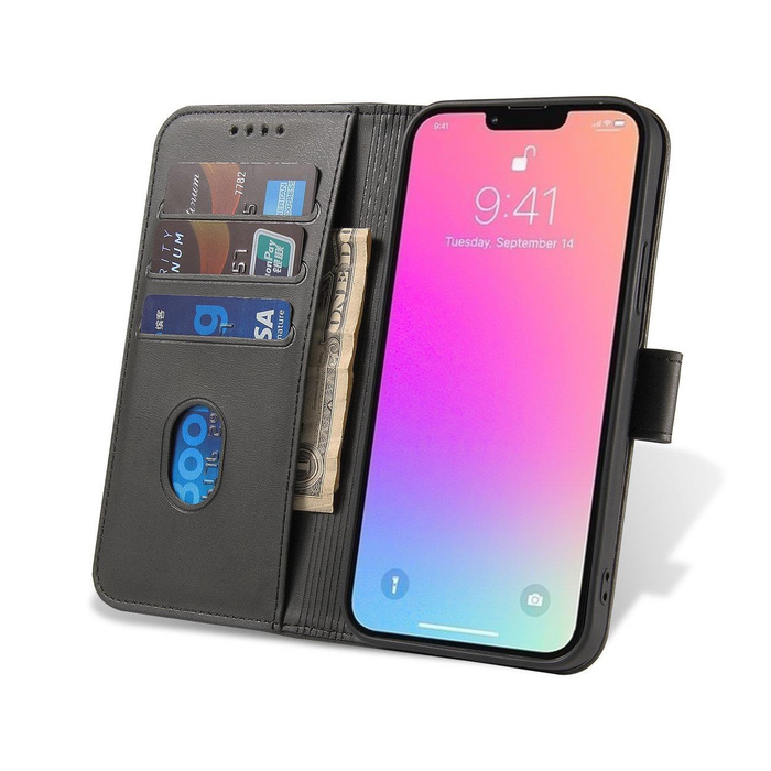 Funda Magnet con solapa y cartera para Oppo A98 5G - negra