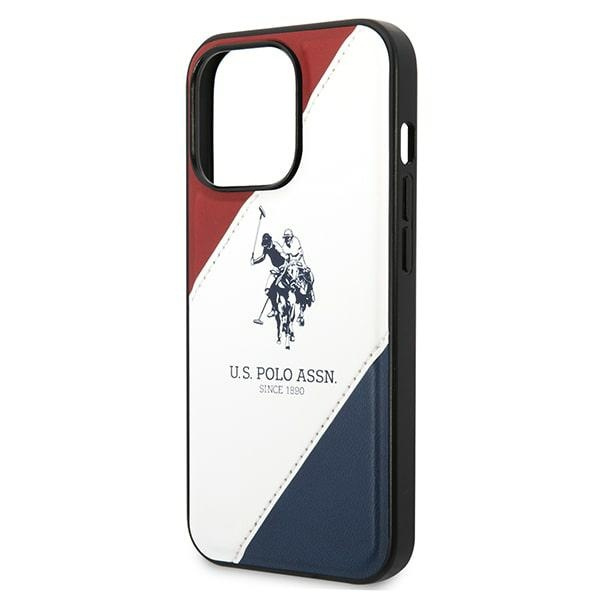 US Polo USHCP14LPSO3 iPhone 14 Pro 6.1" weiß/weiß Tricolor Geprägt