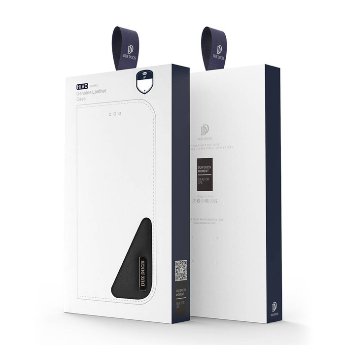 Dux Ducis Hivo Flip Cover in Pelle Portafoglio in Vera Pelle per Carte e Documenti iPhone 14 Marrone