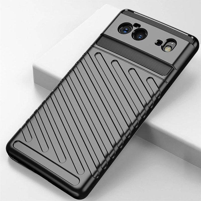 Custodia in TPU con custodia rigida e flessibile Thunder Case per Google Pixel 6 nera
