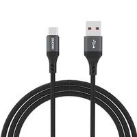 Dudao L3ST USB-A - USB-C 5A Kabel 1,2 m geflochten - Schwarz