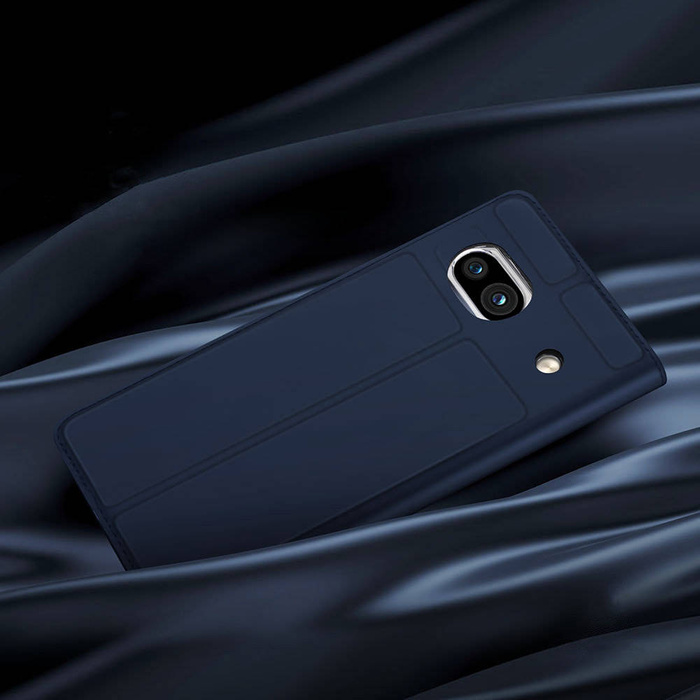 Dux Ducis Skin Pro Hülle für Google Pixel 7a Flip Card Wallet Stand Blau