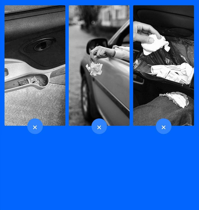 Baseus car mini trash can with lid for car black (CRLJT-01)