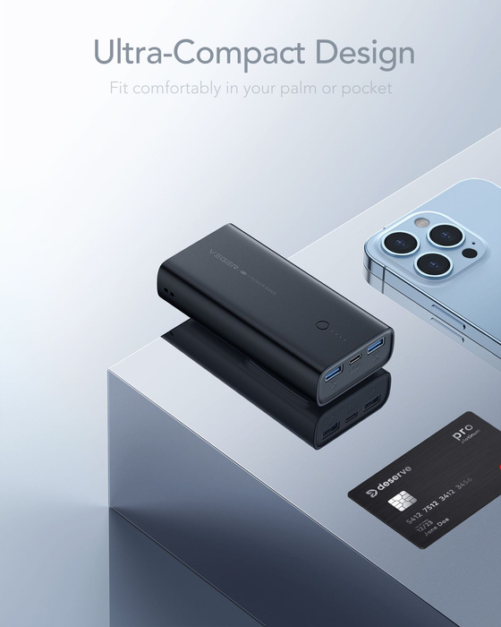 Powerbank Veger ACE100 (W1146) PD QC3.0 20W 10000 mAh czarny