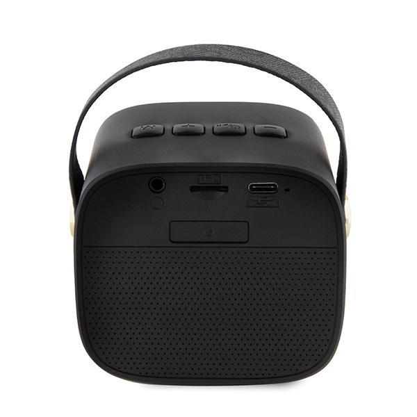 Guess enceinte Bluetooth GUWSB2P4SMK Enceinte mini noir/noir 4G Leather Script Logo with Strap