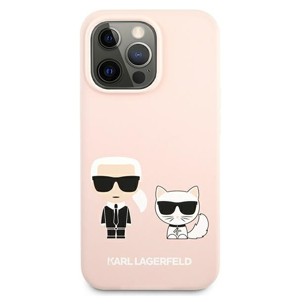 ETUI Karl Lagerfeld KLHCP13LSSKCI iPhone 13 Pro / 13 6.1" hardcase light pink/rose clair Silicone Karl & Choupette CASE