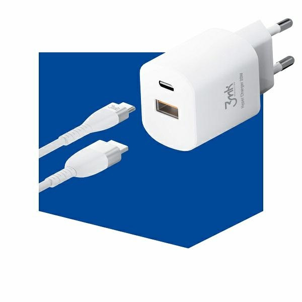 3mk HyperCharger 20W 1xUSB-C + 1xUSB-A ladergerät Netzwerk PD/QC