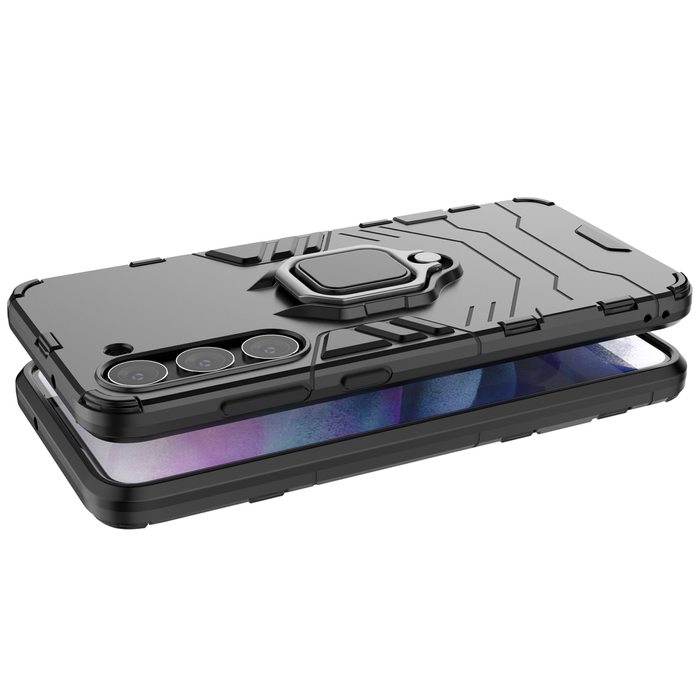 Custodia Ring Armor per Samsung Galaxy S23+ cover blindata anello porta magnetico nero