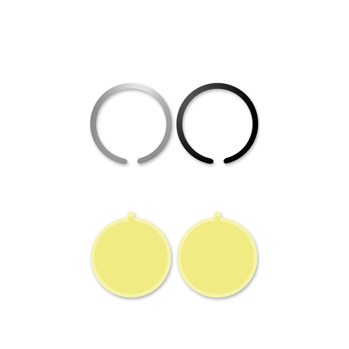 TECH-PROTECT METALPLATE MagSafe UNIVERSAL MagNETIC RING 2-PACK SCHWARZ & SILBER